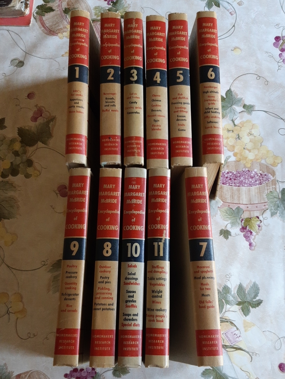 Encyclopedia of Cooking - Red & Cream Hardcover Set